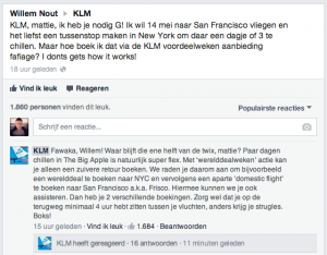webcare van KLM